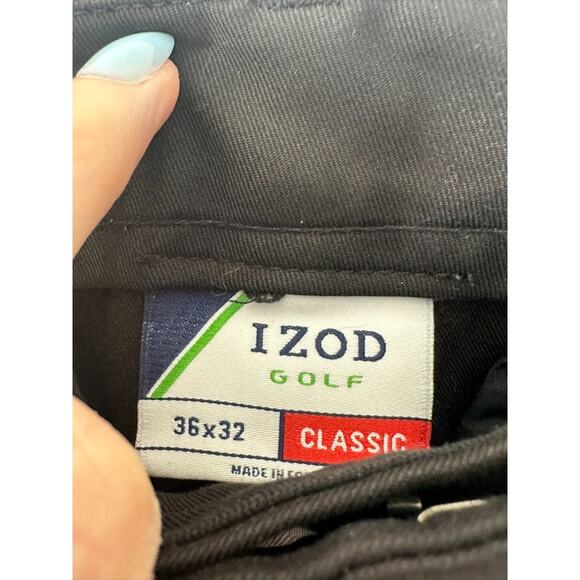 IZOD Golf Black Classic Fit Slacks Pants Men's 36x32 - Picture 5 of 5